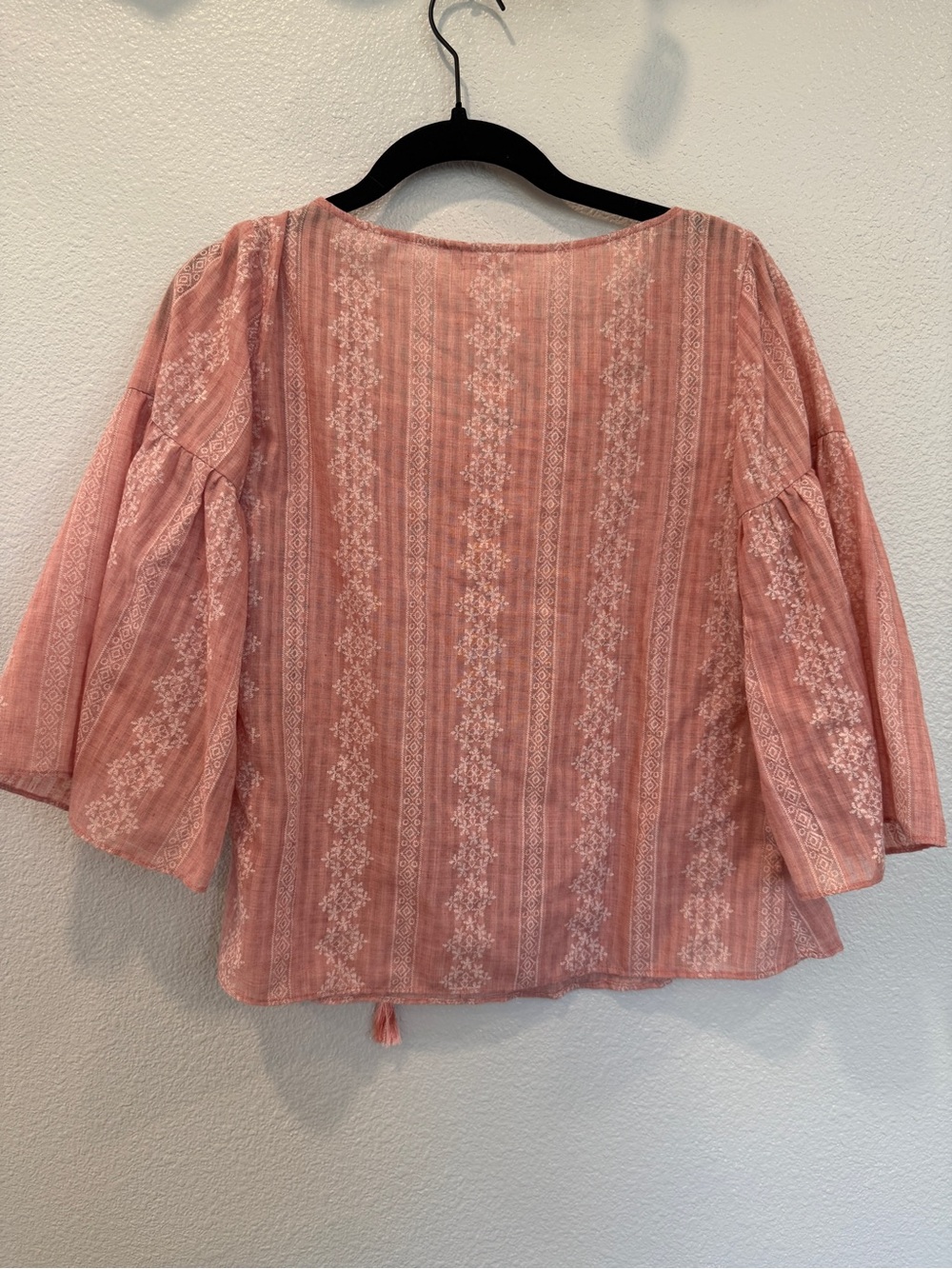 Anthro-Inspired Pink Boho Peasant Top - Picture 6 of 6